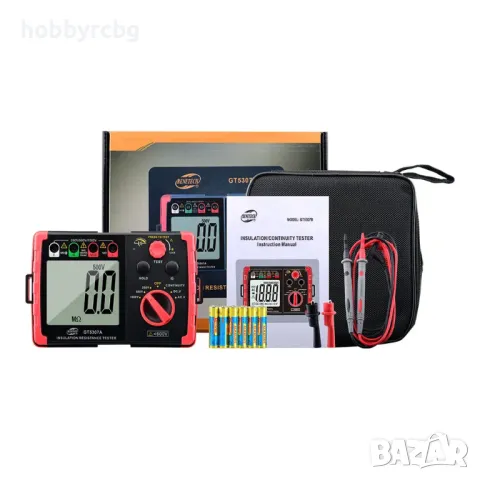 GT5307A Тестер на изолационно съпротивление (мегер), DC 250V/500V/1000V, AC 750V, снимка 6 - Друга електроника - 47879406