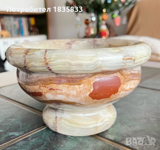 Хаванче от мраморен оникс, снимка 3 - Декорация за дома - 52635444