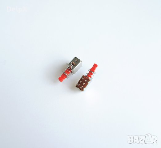 Малък ключ 6pin 25x8x8mm с 2 положения задържащ червен H=13mm, снимка 1 - Друга електроника - 42603298