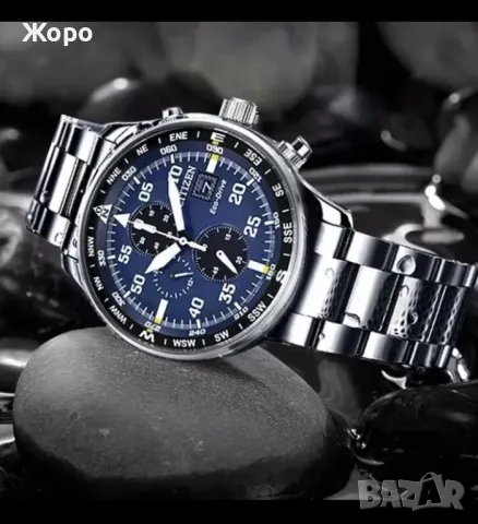 ЛУКСОЗЕН МЪЖКИ ЧАСОВНИК CITIZEN MONTRE HOMME ТЪМНО СИН, снимка 4 - Мъжки - 47768521