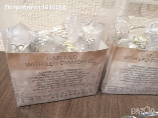 Гирлянд с LED - диаманди., снимка 4 - Лед осветление - 41567454