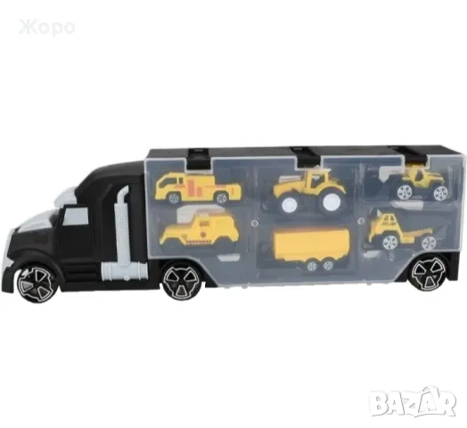 Камион автовоз с 6 строителни машини КН2773, снимка 4 - Коли, камиони, мотори, писти - 48018559