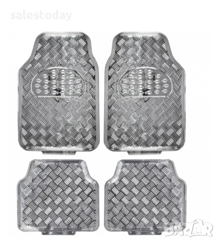 Гумени стелки, универсални, сив алуминиев ефект 