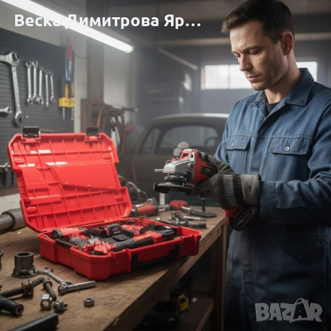 Комплект 2 в 1 KraftRoyal Red Mx Fuel 36V – ъглошлайф + гайковерт, 2x 8Ah батерии, снимка 6 - Други инструменти - 52749832