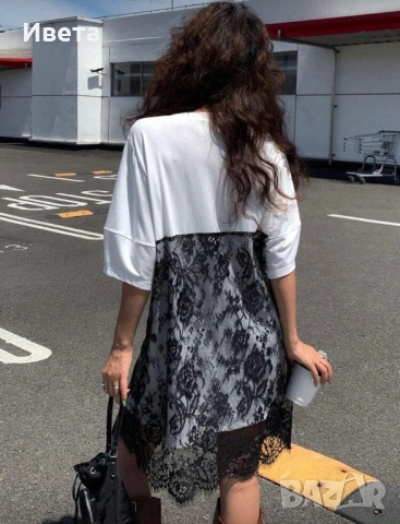 Рокля с дантела, снимка 2 - Рокли - 53183268