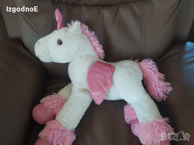 Голям плюшен еднорог , снимка 4 - Плюшени играчки - 47839711