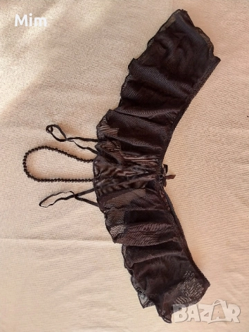 2XL/4XL Черна еротична прашка с черни мъниста , снимка 2 - Бельо - 52127953