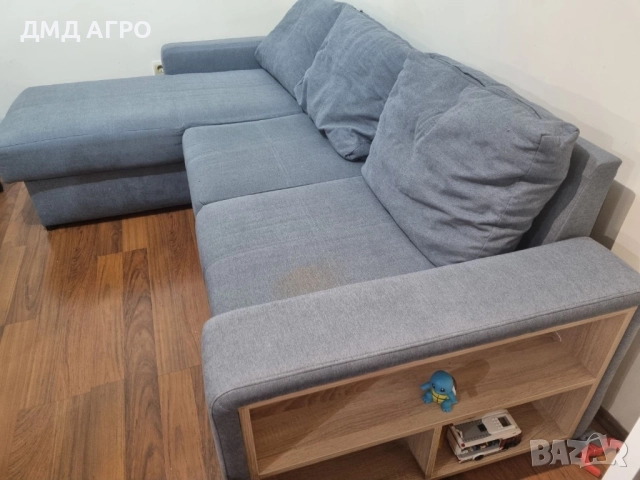 Диван с лежанка, снимка 2 - Дивани и мека мебел - 52725640