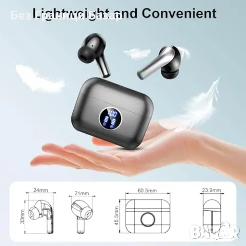 Нови Безжични Bluetooth 5.3 слушалки, 48 часа, шумопотискане, IP7 водоустойчиви, снимка 7 - Bluetooth слушалки - 48362185
