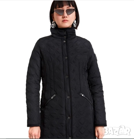  дълго капитонирано  палто / яке Desigual Leicester 19wwewc4 размер Л -ХЛ  / 44, снимка 4 - Якета - 52644429