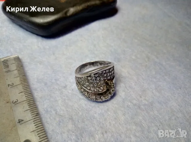 РАЗКОШЕН СКЪПОЦЕНЕН СРЕБЪРЕН ПРЪСТЕН СРЕБРО 925 ОБСИПАН с ИСКРЯЩИ ЮВЕЛИРНО ФАСЕТИРАНИ ЦИРКОНИ 41780, снимка 11 - Пръстени - 49886391
