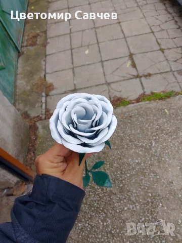 Метална роза ръчно направена ПРОМО