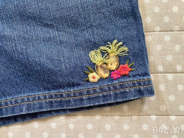 Дънкови панталонки и плажни аксесоари 7-8 г., снимка 3 - Детски комплекти - 41658606