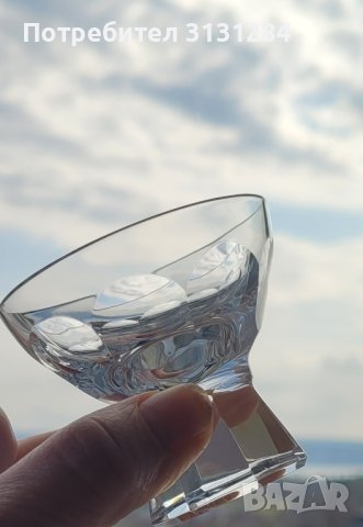 Антикварни рядки емски кристални 24% чаши за ликър/ракия Peill Glaser Германия, снимка 4 - Чаши - 40404632