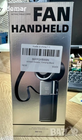 Преносим ръчен вентилатор UIONVO, регулируем на 135°, акумулаторен 6000mAh, 100 скорости, снимка 6 - Други стоки за дома - 51415486