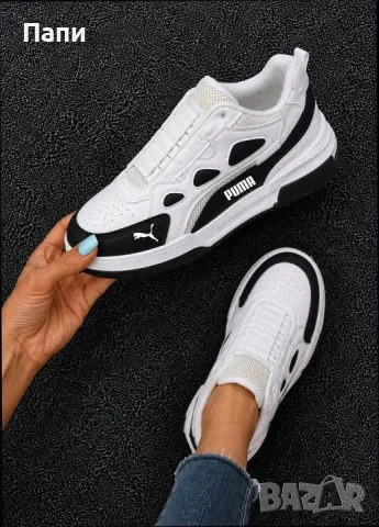Дамски маратонки Puma бяло и черно 
