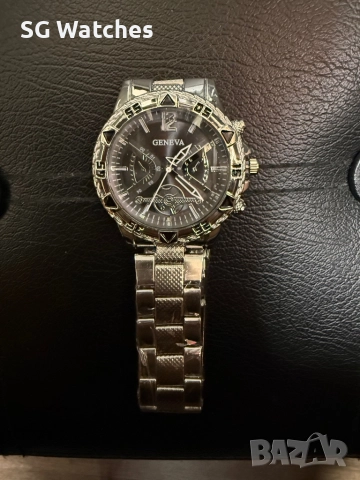 Часовник Geneva Silver Black
