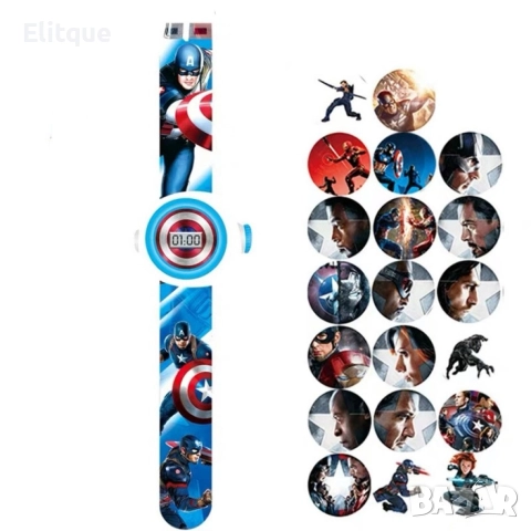 Детски часовник с вграден проектор. Проектират се над 20 картинки.  1 година гаранция., снимка 7 - Други - 52799729