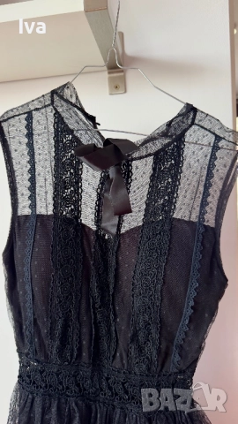 Готическа рокля Wednesday Уенсдей с твърди подплънки Alessa, снимка 2 - Рокли - 51856624