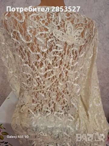 Бяла финна Жилетка /дантела и перли, снимка 7 - Жилетки - 49935249