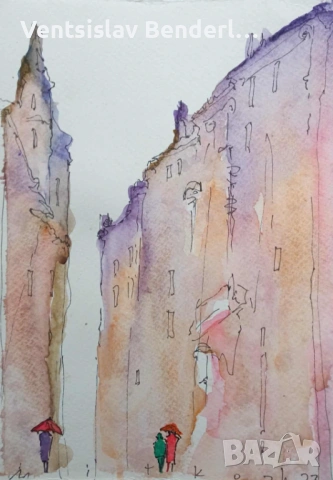 Рисунки акварел, снимка 12 - Други ценни предмети - 53260848