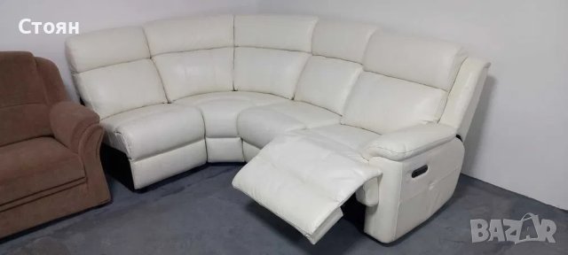 ПРОМОЦИЯ!!! Светло кремав ъглов диван с електрически релакс механизъм, снимка 5 - Дивани и мека мебел - 40627935