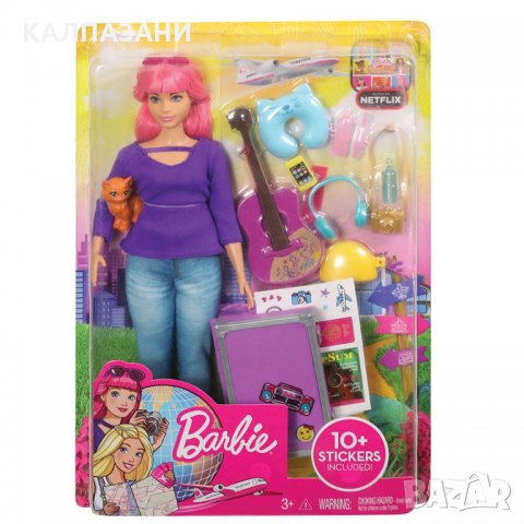 BARBIE I CAN BE TRAVEL Игрален комплект с кукла Дейзи FWV26, снимка 1 - Кукли - 35811894