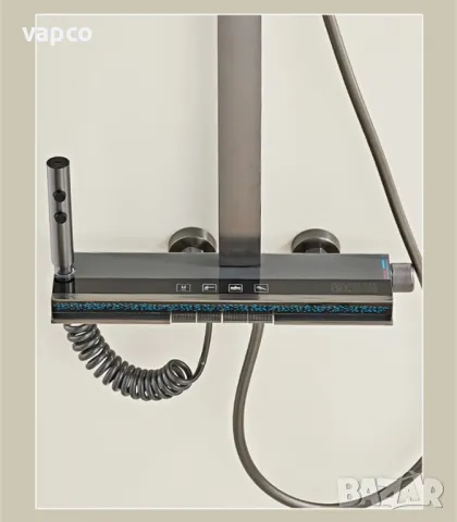 Модерен интелигентен душ с дисплей и LED подсветка D32, снимка 3 - Душове - 49438875