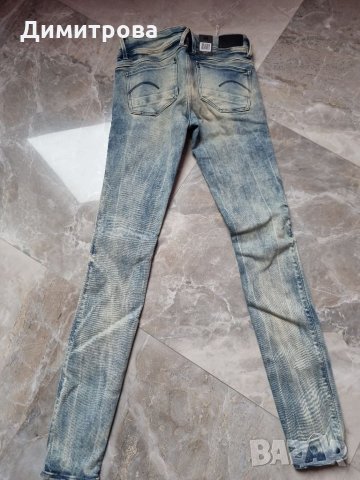 НОВИ Дамски дънки G-star Lynn zip W26 L32, снимка 2 - Дънки - 34214016