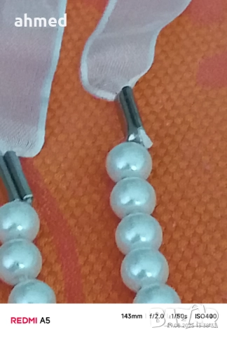 Красиво перлено колие, снимка 4 - Колиета, медальони, синджири - 51533553