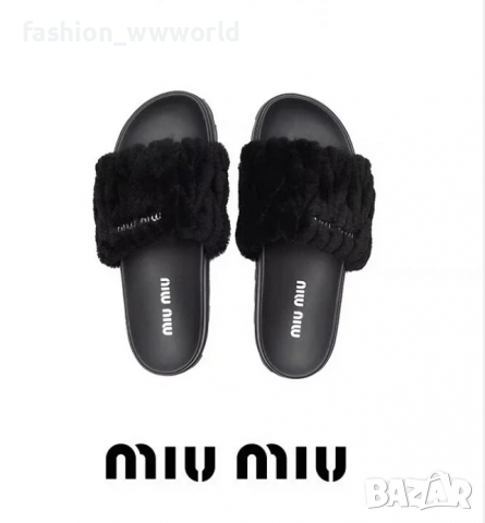 Дамски чехли MIU MIU (35-40) - реплика, снимка 2 - Чехли - 36153109