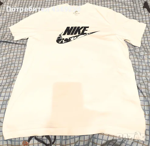 Оригинална Мъжка Тениска NIKE / Бяла Тениска НАЙК Размер L Нова, снимка 3 - Тениски - 56041331