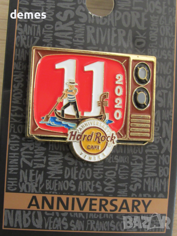 Оригинална метална значка Hard Rock Cafe Венеция, Италия
