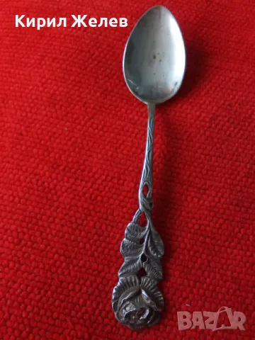 ANTIKO СТАРА НЕМСКА ФЛОРАЛНА КОЛЕКЦИОНЕРСКА СРЕБЪРНА ЛЪЖИЧКА За КАФЕ СРЕБРО 800 ПРОБА 42982, снимка 16 - Колекции - 44376221