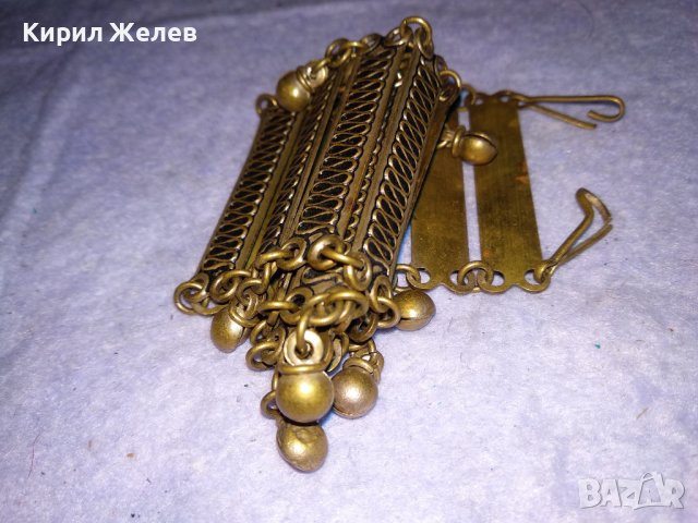 СТАРИННА ЕТНОГРАФСКА БРОНЗОВА ТРАДИЦИОННО ОРНАМЕНТИРАНА РЯДКА ГРИВНА 38676, снимка 8 - Антикварни и старинни предмети - 41682651