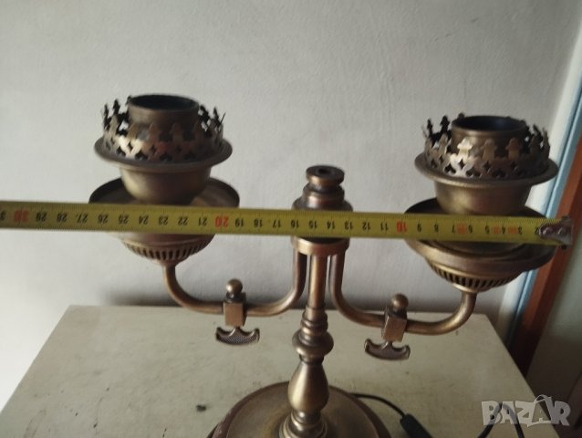 Стара настолна лампа, снимка 3 - Настолни лампи - 44303612