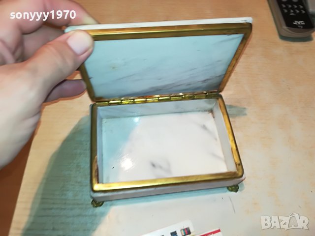 МРАМОРНА КУТИЯ С ОБКОВ 1101231100, снимка 7 - Антикварни и старинни предмети - 39263979