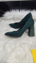 Страхотни тъмно зелени обувки-37 номер!, снимка 1 - Дамски обувки на ток - 44823863