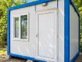 Фургон / Контейнер / Преместваема постройка 2.40 x 3 м – ток, PVC врата и прозорец, снимка 2