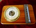 Немски барометър,термометър,месинг. , снимка 1 - Антикварни и старинни предмети - 34618157