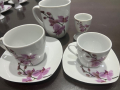 Шесторен сет Орхидея порцелан Германия, снимка 9