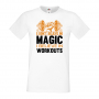 Мъжка Фитнес тениска I Don't Believe in Magic I Believe in Workouts 2 Gym,спорт,Щанги,, снимка 1