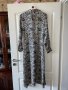 Нова с етикет дълга елегантна ежедневна рокля V образно деколте зебра Stradivarius Л L размер , снимка 9
