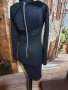 Плътна черна рокля по тялото с полугол гръб - 16,00лв., снимка 8