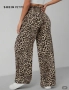 Нов леопардов панталон с широки крачоли, снимка 2
