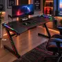 Комплект Геймърско бюро с RGB LED осветление и геймърски стол с RGB LED осветление и дистанционно, снимка 6