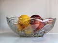 Кристална , тежка , масивна фруктиера , снимка 3