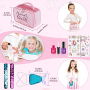 Нов Комплект детски грим играчки с козметична чанта 21 части за момиче 3г+, снимка 3