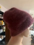 Зимна шапка в цвят бордо (състав мохер), снимка 4