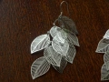 Красиви посребрени обеци "Сребърни листа", снимка 2